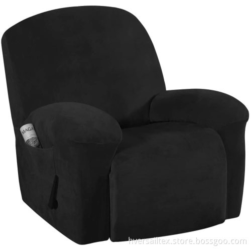 Velvet Plush 1-Piece Recliner Chair Cover